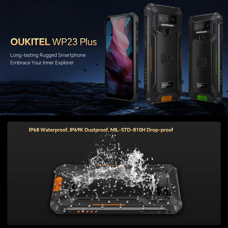 Oukitel WP23 Plus ，8GB+256GB 三防機，6.52英寸安卓14 Unisoc T606 八核，NFC，OTG, 網絡：4G