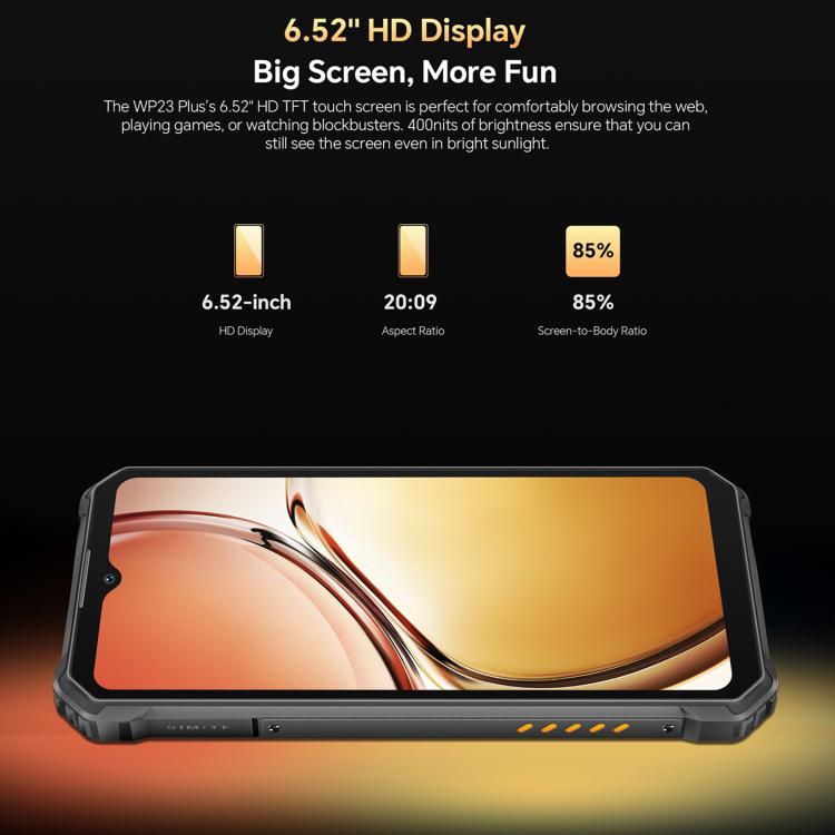 Oukitel WP23 Plus ，8GB+256GB 三防機，6.52英寸安卓14 Unisoc T606 八核，NFC，OTG, 網絡：4G