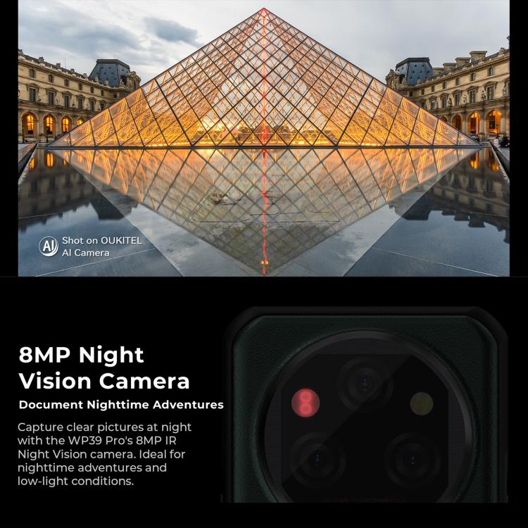Oukitel WP39 Pro 5G，12GB+512GB，夜視，IP68/IP69K三防機, 6.6英寸聯發科天璣6300八核，NFC, OTG, 網絡：5G  , WP39 Pro 5G