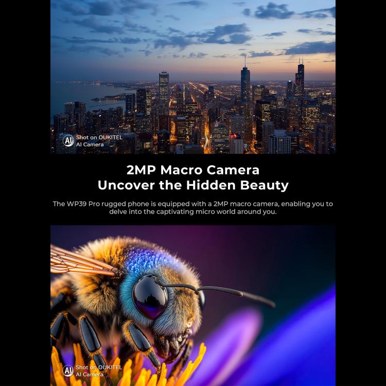 Oukitel WP39 Pro 5G，12GB+512GB，夜視，IP68/IP69K三防機, 6.6英寸聯發科天璣6300八核，NFC, OTG, 網絡：5G  , WP39 Pro 5G
