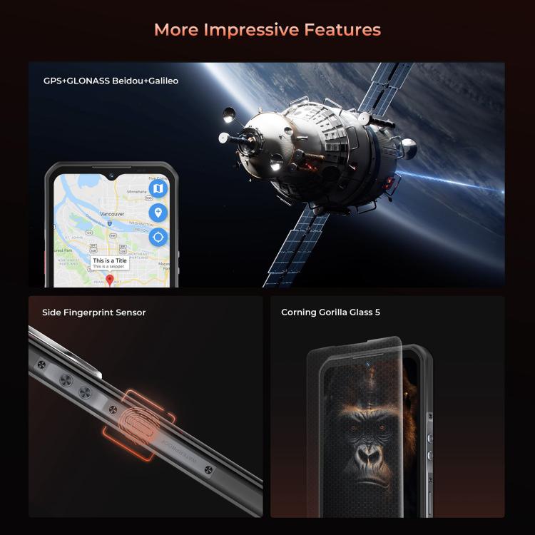 Oukitel WP55 Pro 5G，16GB+512GB，IP68/IP69K三防機, 一億像素 6.6英寸安卓15聯發科天璣7025八核，NFC, OTG, 網絡：5G