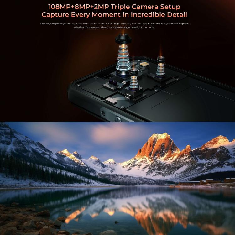 Oukitel WP55 Pro 5G，16GB+512GB，IP68/IP69K三防機, 一億像素 6.6英寸安卓15聯發科天璣7025八核，NFC, OTG, 網絡：5G