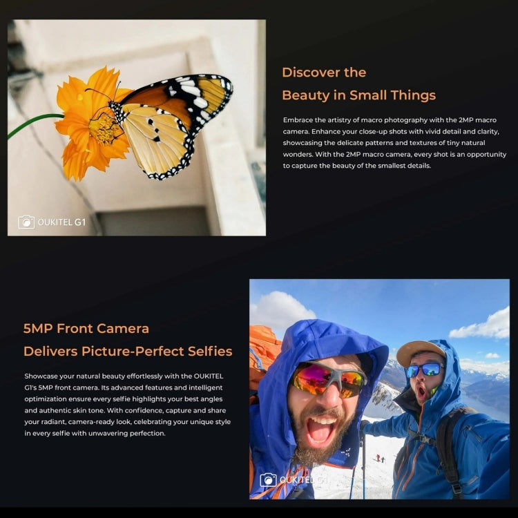 Oukitel G1，6GB+256GB，三防機, 6.52英寸按照14， T606八核，NFC, OTG, 網絡：4G