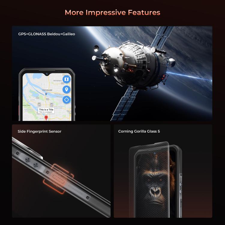 Oukitel WP55 5G，12GB+256GB，IP68/IP69K三防機, 一億像素 6.6英寸聯發科天璣7025八核，NFC, OTG, 網絡：5G