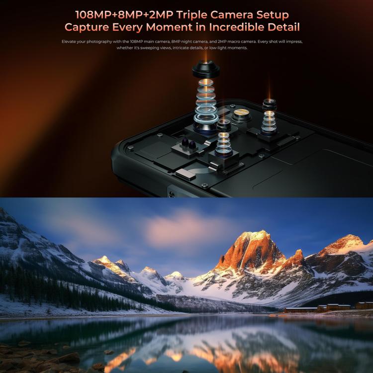 Oukitel WP55 5G，12GB+256GB，IP68/IP69K三防機, 一億像素 6.6英寸聯發科天璣7025八核，NFC, OTG, 網絡：5G