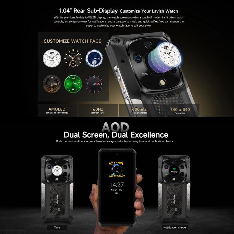 Ulefone Armor 28 Pro 三防機  16GB+512GB,  夜視，6.67英寸安卓15天璣7300八核, 網絡：5G, NFC