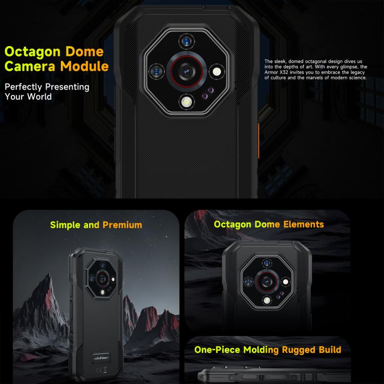 Ulefone Armor X32，8GB+256GB，夜視，IP68/IP69K三防機  5.65英寸安卓14 MediaTek Helio G91八核, 網絡：4G, NFC, OTG