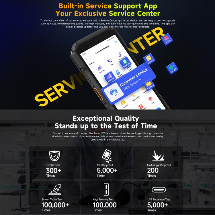 Ulefone Armor X32，8GB+256GB，夜視，IP68/IP69K三防機  5.65英寸安卓14 MediaTek Helio G91八核, 網絡：4G, NFC, OTG