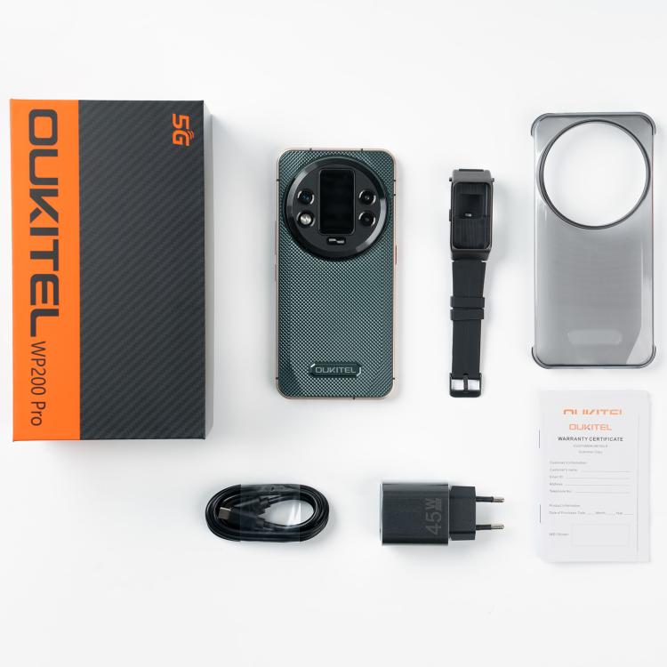 Oukitel WP200 Pro 5G，24GB+1TB三防機，屏下指紋，6.7英寸安卓15 MTK天璣 8200八核，NFC，OTG, 網絡：5G