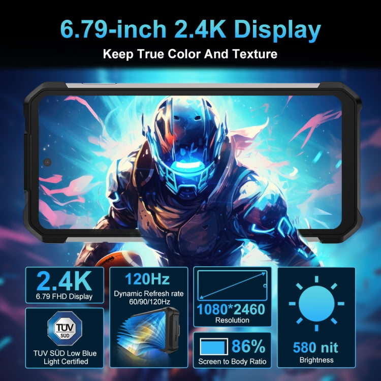 Unihertz 8849 Tank 2 Pro 夜視投影儀三防機，12GB+256GB，6.79 英寸Android 14, MTK6789八核，網絡：4G