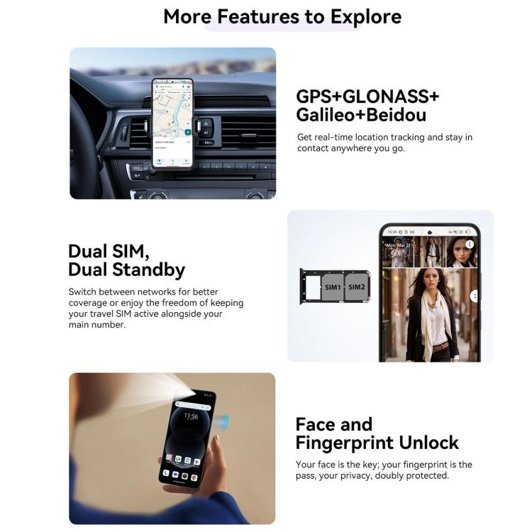 Blackview COLOR 6，8GB+128GB，指紋/臉部解鎖, 6.67英寸安卓15 MediaTek Helio G81八核 4G網絡