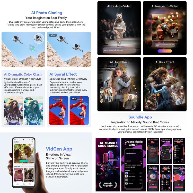 Blackview COLOR 6，8GB+256GB，指紋/臉部解鎖, 6.67英寸安卓15 MediaTek Helio G81八核 4G網絡