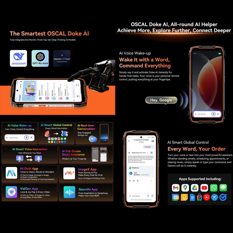 Blackview Oscal Pilot 3 5G三防機，12GB+256GB，6.56英寸安卓15聯發科天璣 6300八核, 網絡：5G, OTG, NFC