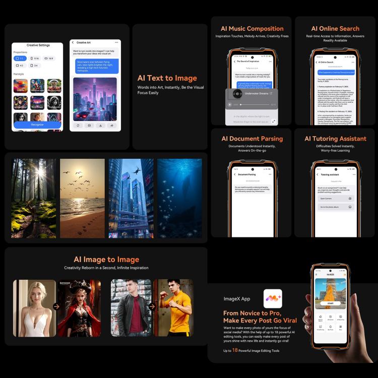 Blackview Oscal Pilot 3 5G三防機，12GB+256GB，6.56英寸安卓15聯發科天璣 6300八核, 網絡：5G, OTG, NFC