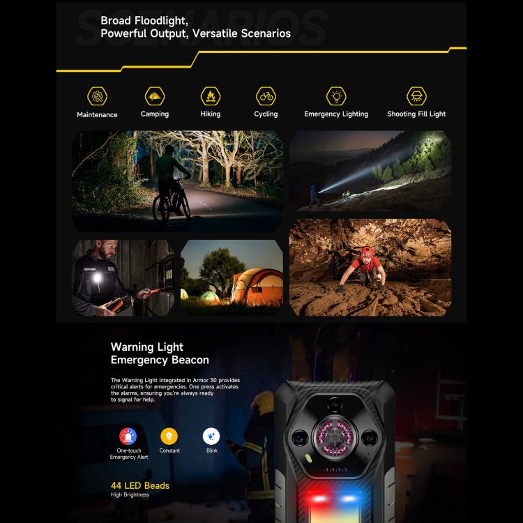 Ulefone Armor 30，12GB+512GB，夜視，IP68/IP69K三防機  6.95英寸安卓15聯發科 Helio G100八核, 網絡：4G, NFC, OTG