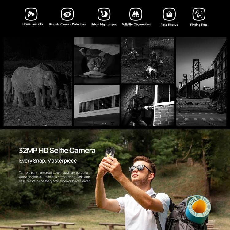 Ulefone Armor 34 Pro，16GB+512GB，夜視，IP68/IP69K三防機  6.95英寸安卓15聯發科天璣7300八核, 網絡：5G, NFC, OTG