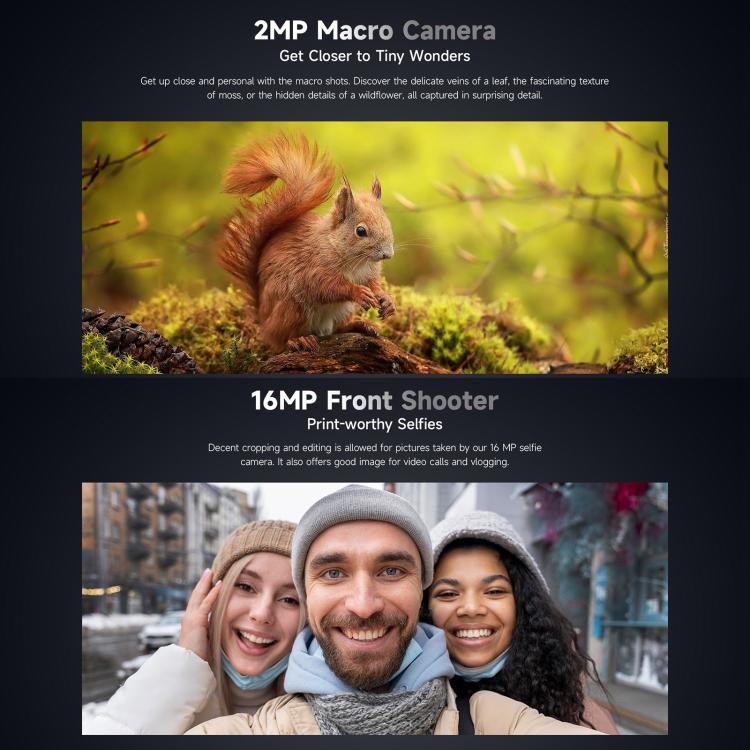 Ulefone Armor X16，6GB+128GB，夜視，IP68/IP69K三防機  6.56英寸安卓15聯發科Helio G91八核, 網絡：4G, NFC, OTG