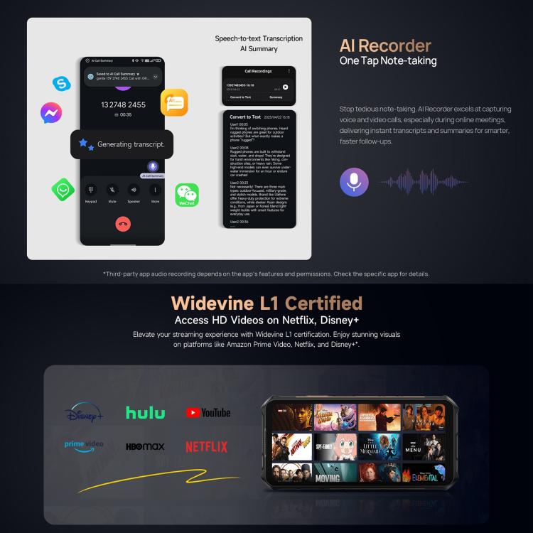 Ulefone Armor X16 Pro，8GB+256GB，夜視，IP68/IP69K三防機  6.56英寸安卓15聯發科天璣6300八核, 網絡：5G, NFC, OTG