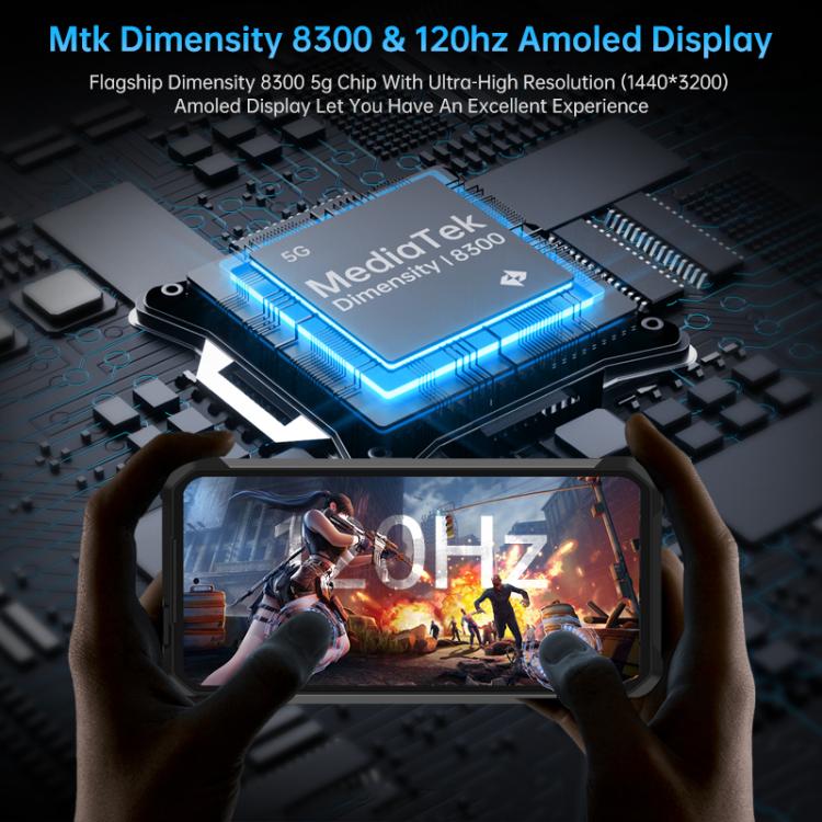 Unihertz Tank 4 Pro 投影儀三防手機，18GB+1TB，夜視版，6.73英寸安卓14.0天璣 8300 八核，網絡：5G, NFC