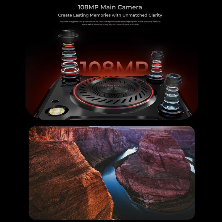 Oukitel WP56三防機，12GB+512GB，1億8百萬像素，6.8英寸安卓15聯發科天璣7050八核，NFC, OTG, 網絡：5G