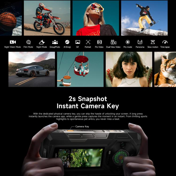 Ulefone Armor 33 Pro IP68/IP69K三防機 16GB+512GB，夜視 6.95英寸+3.4英寸雙屏,  安卓14聯發科天璣7300X八核5G網絡 OTG, NFC