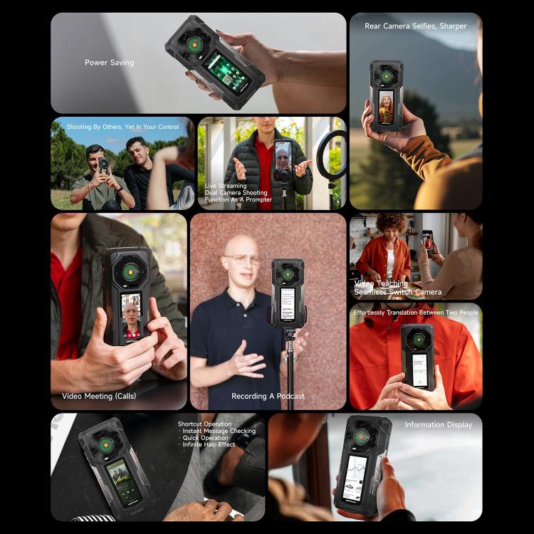 Ulefone Armor 33 Pro IP68/IP69K三防機 16GB+512GB，夜視 6.95英寸+3.4英寸雙屏,  安卓14聯發科天璣7300X八核5G網絡 OTG, NFC
