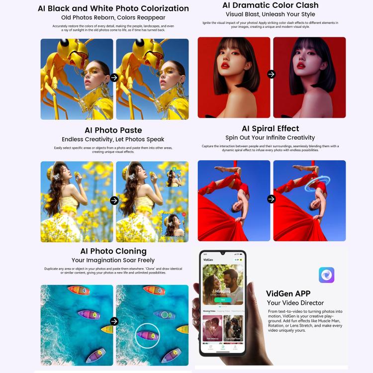 Blackview WAVE 9C，4GB+64GB，6.56英寸安卓15 紫光展銳T603 SC9863A 八核,  OTG, 4G網絡