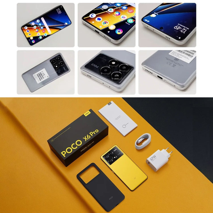 Xiaomi POCO X6 Pro國際版，12GB+512GB，屏幕指紋，6.67英寸Xiaomi HyperOS,天璣8300-Ultra八核3.35GHz，NFC，網絡：5G