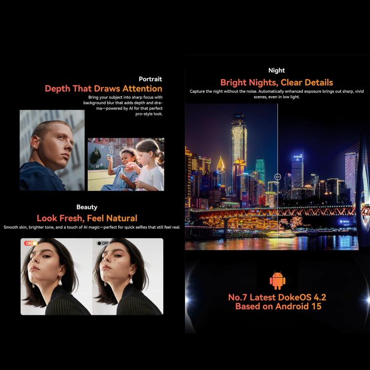 Blackview FORT 1 DK106，6GB+256GB，6.56英寸安卓15 Unisoc UMS9230E T615八核, 網絡：4G, OTG, NFC