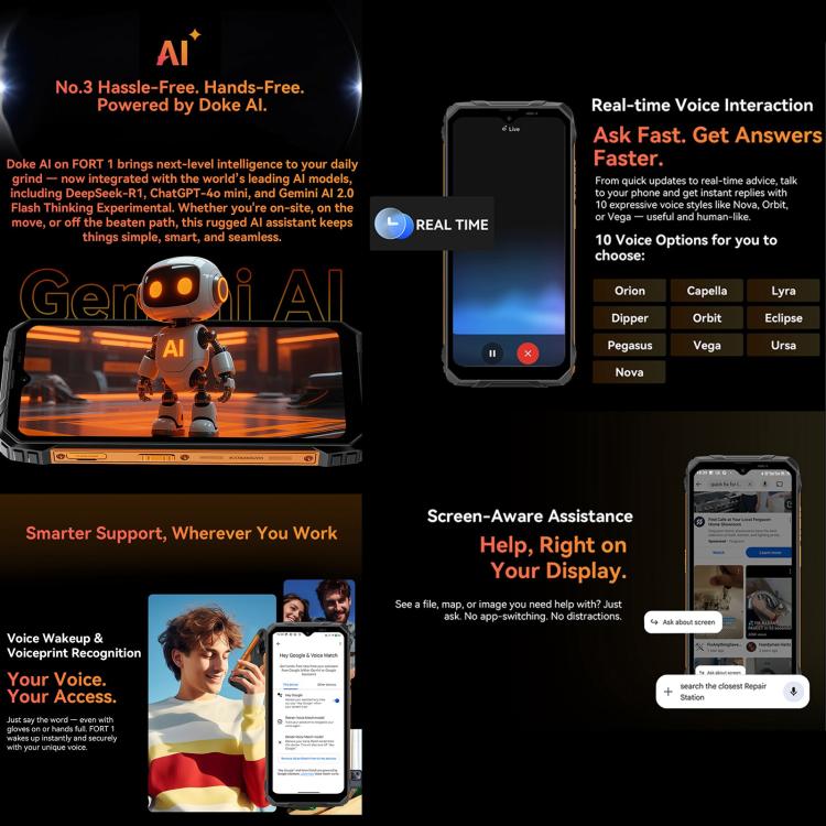 Blackview FORT 1 DK106，6GB+256GB，6.56英寸安卓15 Unisoc UMS9230E T615八核, 網絡：4G, OTG, NFC