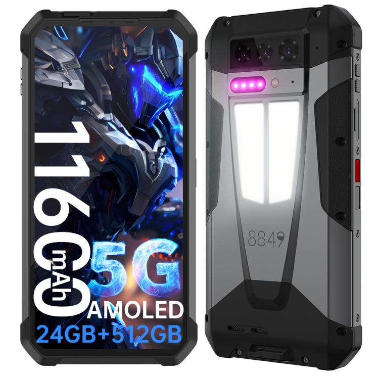 Unihertz 8849 Tank 4 夜視投影儀三防機，12GB+512GB，6.78 英寸Android 14天璣7300 MT6878八核，網絡：5G, NFC