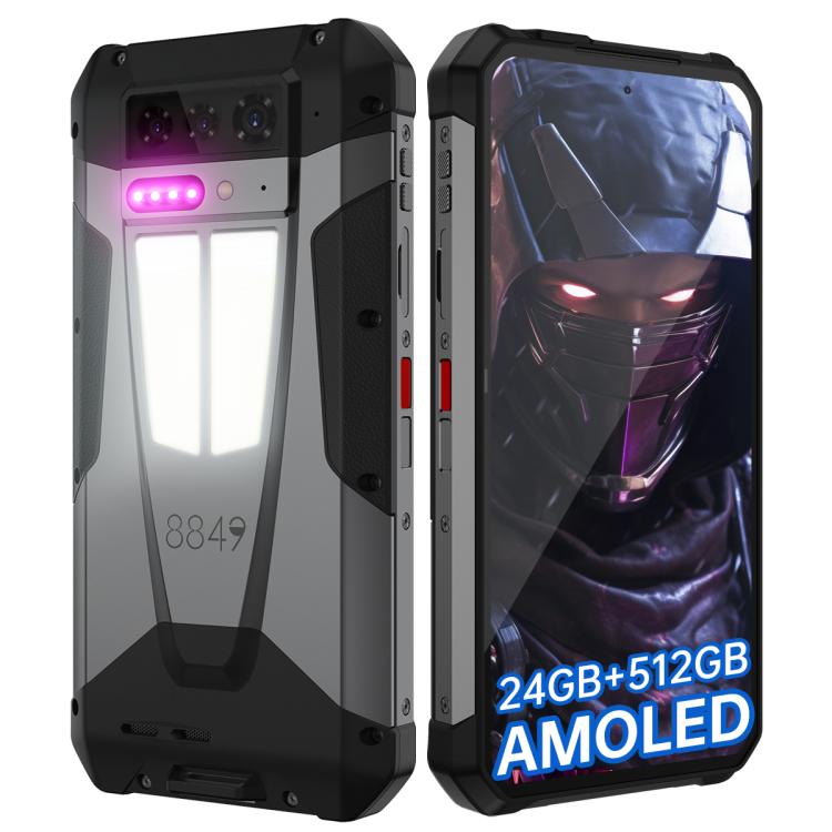 Unihertz 8849 Tank 4 夜視投影儀三防機，12GB+512GB，6.78 英寸Android 14天璣7300 MT6878八核，網絡：5G, NFC
