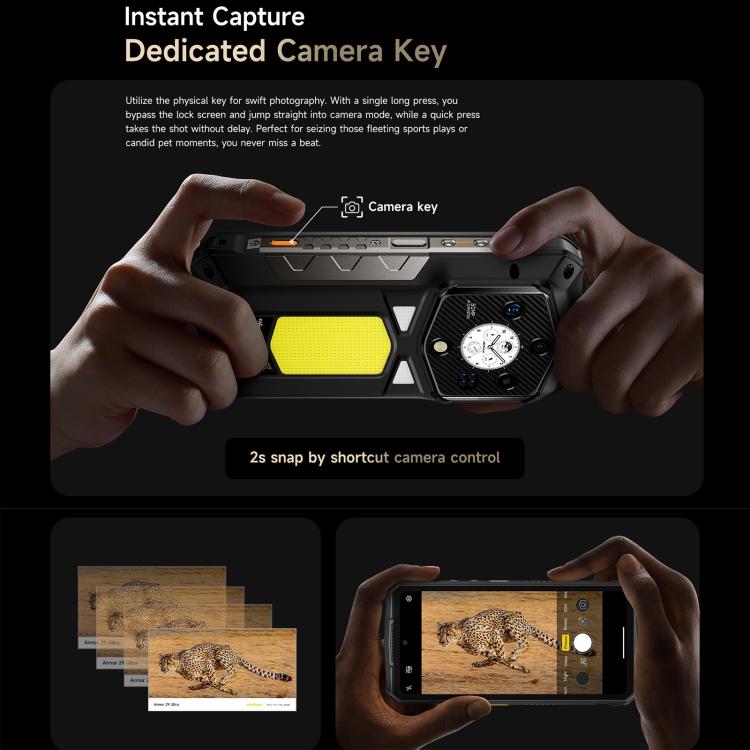 Ulefone Armor 29 Ultra三防機  16GB+1TB,  夜視，6.67英寸安卓15天璣9300+八核, 網絡：5G, 多功能LED燈、警示燈