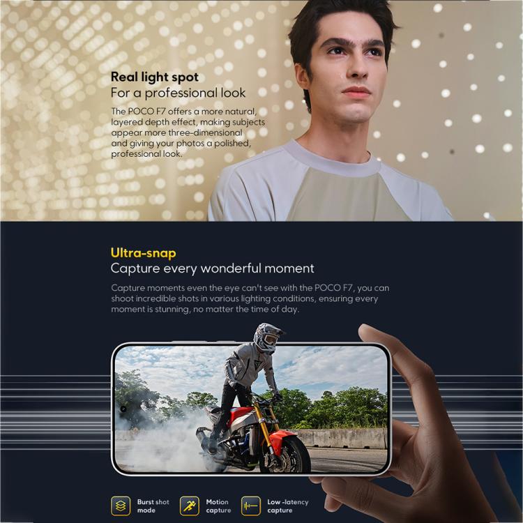 Xiaomi POCO F7 Global國際版，12GB+256GB，屏幕指紋，6.83英寸Xiaomi HyperOS 2 第四代驍龍 8s 八核，NFC，網絡：5G