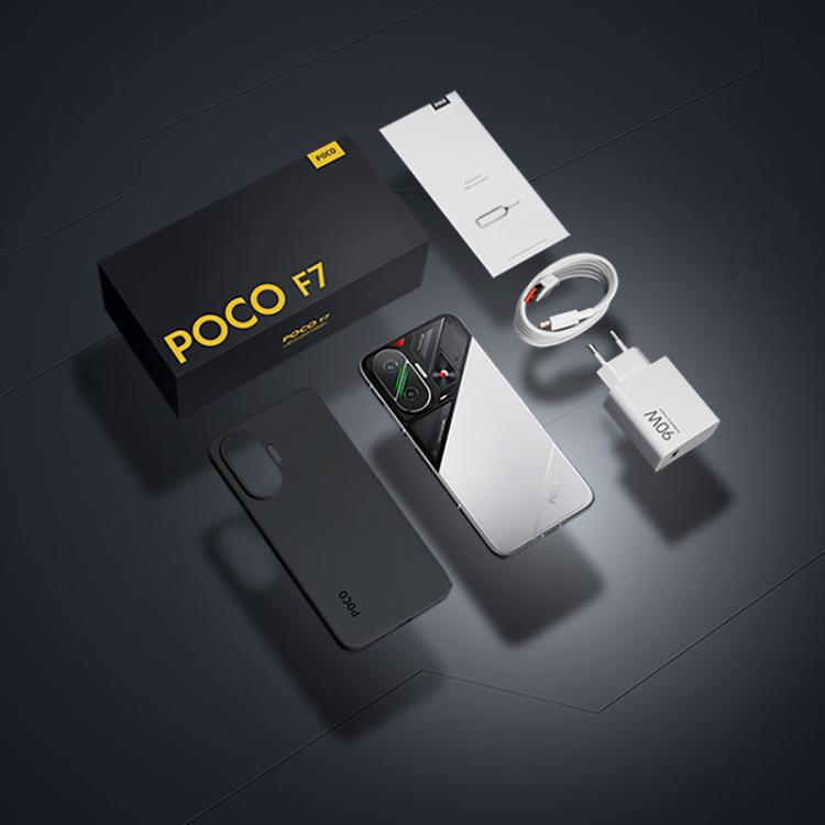 Xiaomi POCO F7 Global國際版，12GB+256GB，屏幕指紋，6.83英寸Xiaomi HyperOS 2 第四代驍龍 8s 八核，NFC，網絡：5G