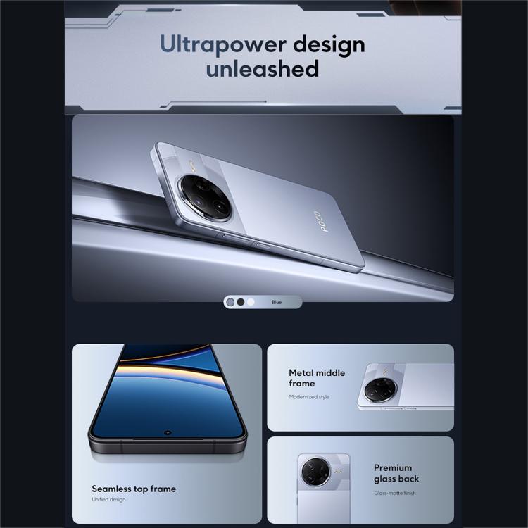 Xiaomi POCO F7 Global國際版，12GB+256GB，屏幕指紋，6.67英寸Xiaomi HyperOS 2 第3代驍龍 8八核，NFC，網絡：5G