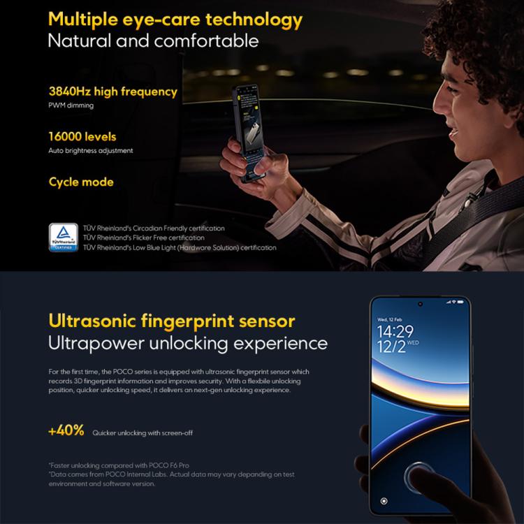 Xiaomi POCO F7 Global國際版，12GB+256GB，屏幕指紋，6.67英寸Xiaomi HyperOS 2 第3代驍龍 8八核，NFC，網絡：5G