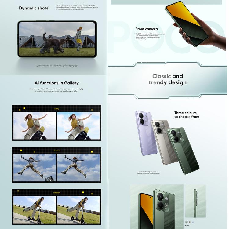 Xiaomi POCO M7 Pro 5G 國際版，12GB+512GB，屏幕指紋，6.67英寸Xiaomi HyperOS 2 天璣7025-Ultra八核，NFC，網絡：5G