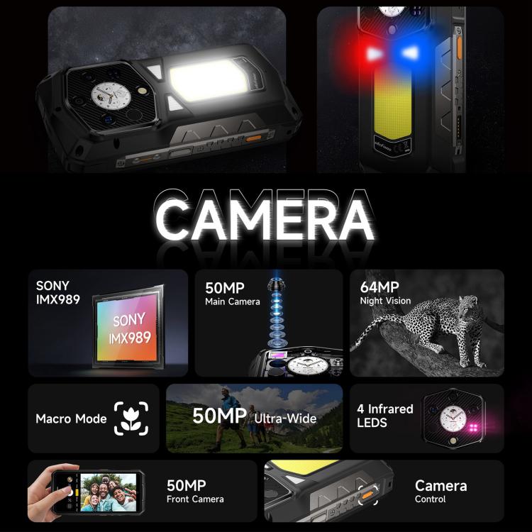 Ulefone Armor 29 Pro 熱成像三防機  16GB+512GB,  夜視，6.67英寸 + 1.04 英寸安卓15天璣7400八核, 網絡：5G, NFC