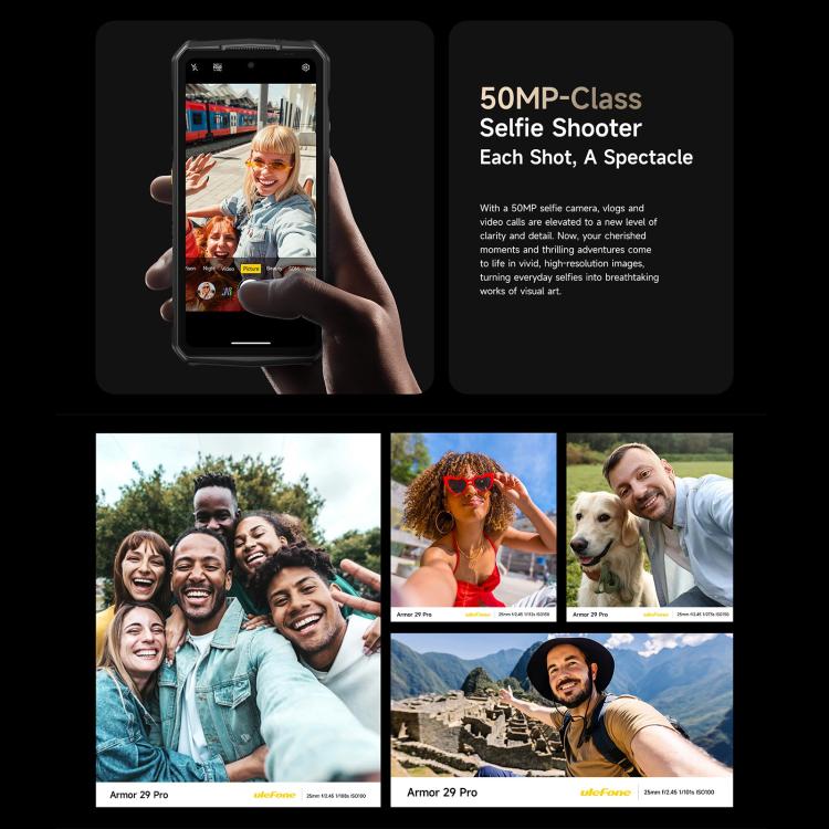 Ulefone Armor 29 Pro 熱成像三防機  16GB+512GB,  夜視，6.67英寸 + 1.04 英寸安卓15天璣7400八核, 網絡：5G, NFC  , Armor 29 Pro Thermal Version