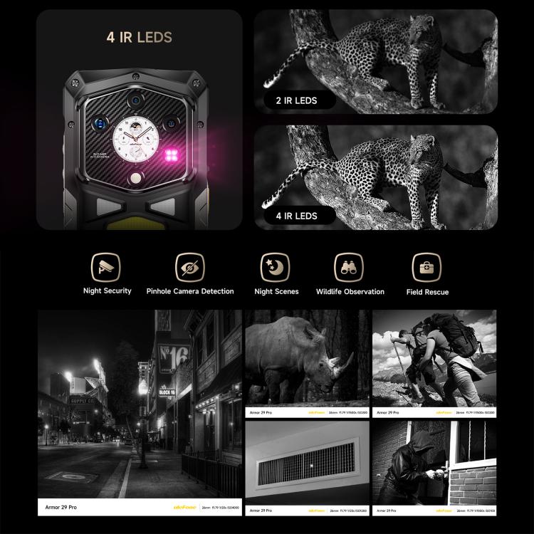 Ulefone Armor 29 Pro 三防機  16GB+512GB,  夜視，6.67英寸 + 1.04 英寸安卓15天璣7400八核, 網絡：5G, NFC  , Armor 29 Pro