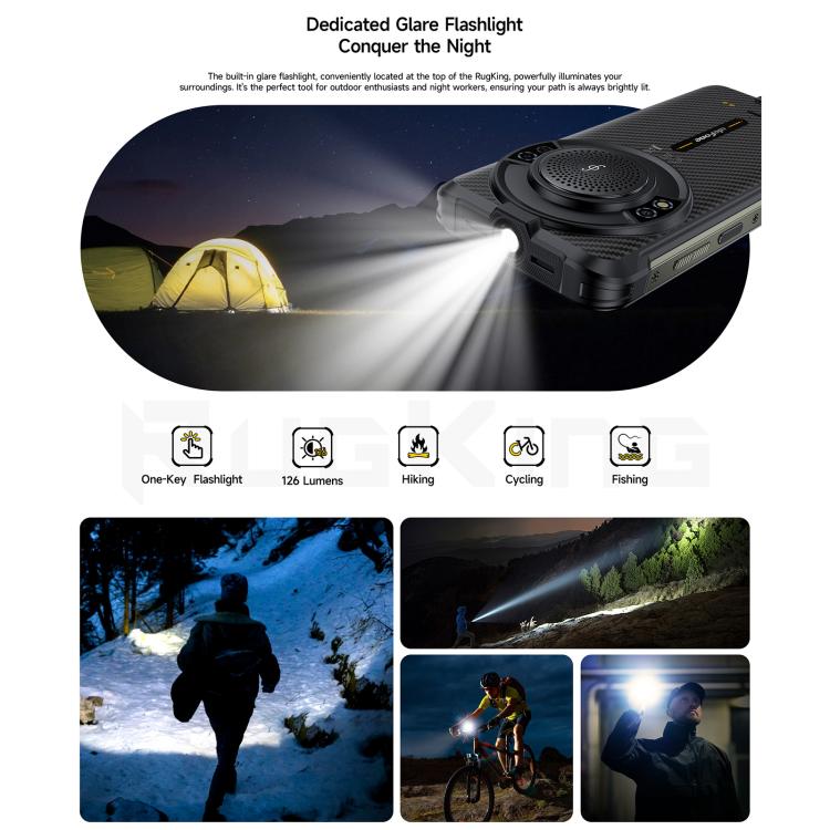 Ulefone RugKing ，IP68/IP69K三防機  8GB+256GB，5.99英寸安卓15 Unisoc T7255八核, 網絡：4G, NFC, OTG