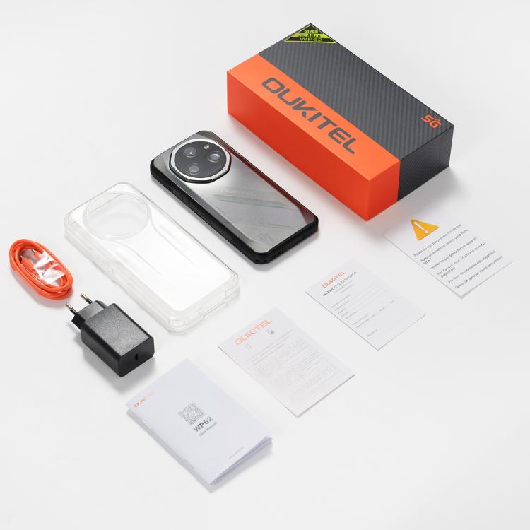 Oukitel WP62，8GB+256GB，IP68/IP69K三防機, 一億像素 6.6英寸安卓15聯發科天璣7025八核，NFC, OTG, 網絡：5G