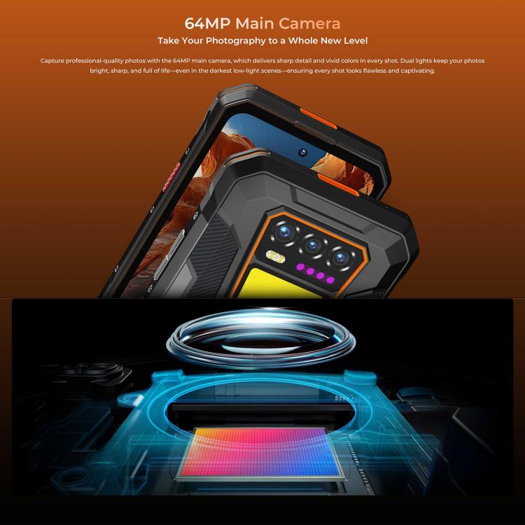 Oukitel WP58 Pro 三防機，側鍵指紋，8GB+256GB，6.7英寸安卓15 UMS9621S八核，NFC, OTG, 網絡：5G  , 8GB+256GB