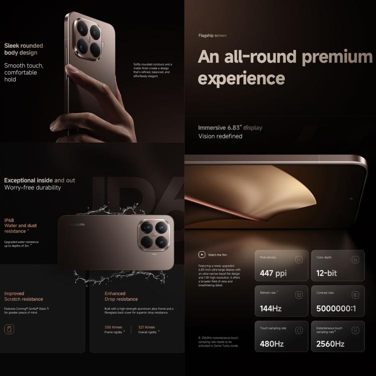 小米Xiaomi 15T Pro國際版，12GB+1TB，屏幕指紋, 6.83英寸Xiaomi HyperOS 2聯發科天璣9400+八核, NFC, 5G網絡