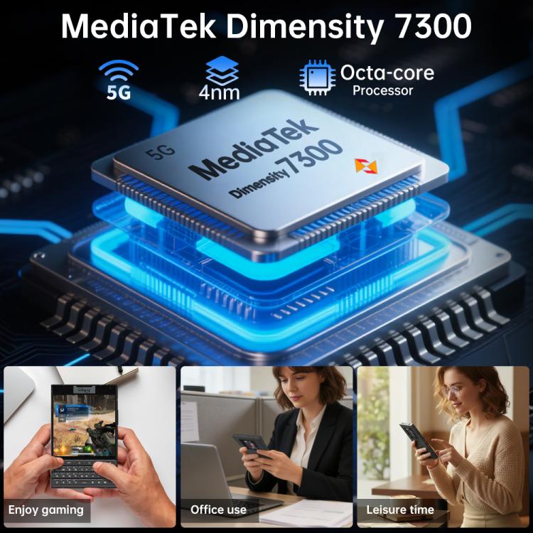 Unihertz Titan 2 全鍵盤實體按鍵手機，12GB+512GB，指紋識別，4.5英寸+2.0英寸安卓15天璣7300 5G八核，網絡：5G，NFC, OTG