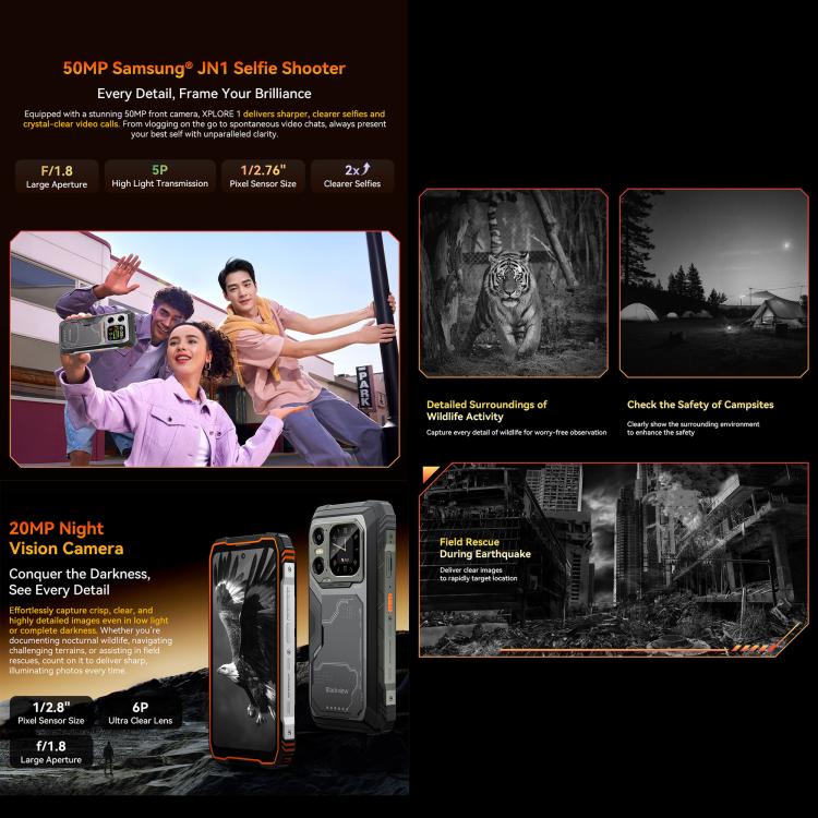 Blackview XPLORE 1，16GB+512GB，6.78英寸安卓15 MT8791V/HZA天璣7050八核, 網絡：5G, OTG, NFC  , XPLORE 1 16GB+512GB