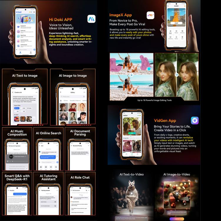 Blackview XPLORE 1，16GB+512GB，6.78英寸安卓15 MT8791V/HZA天璣7050八核, 網絡：5G, OTG, NFC  , XPLORE 1 16GB+512GB