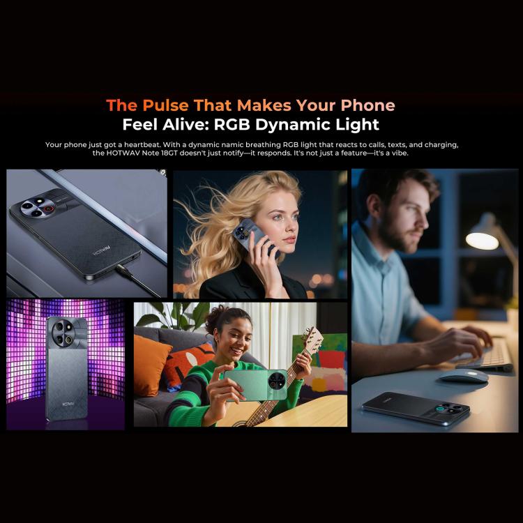HOTWAV Note 18 GT，6GB+128GB，指紋，7.2寸安卓15, Unisoc T615八核, 4G網絡, OTG, NFC  , Note 18 GT, 8GB+256GB