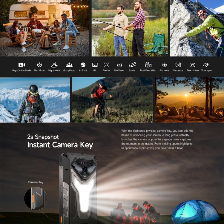 Ulefone Armor 34+，16GB+512GB，夜視，IP68/IP69K三防機  6.95英寸安卓15聯發科天璣7400X八核, 網絡：5G, NFC, OTG  , Armor 34+